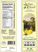 Load image into Gallery viewer, Sicilian Extra Virgin Olive Oil & Lemon Blend - 500ml
