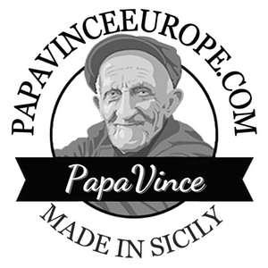 Papa Vince Artisan Extra Virgin Olive Oil, Whole Grain Pastas, Cherry Tomato Sauce and low gluten pasta locally sourced and produced in Sicily, Italy. 