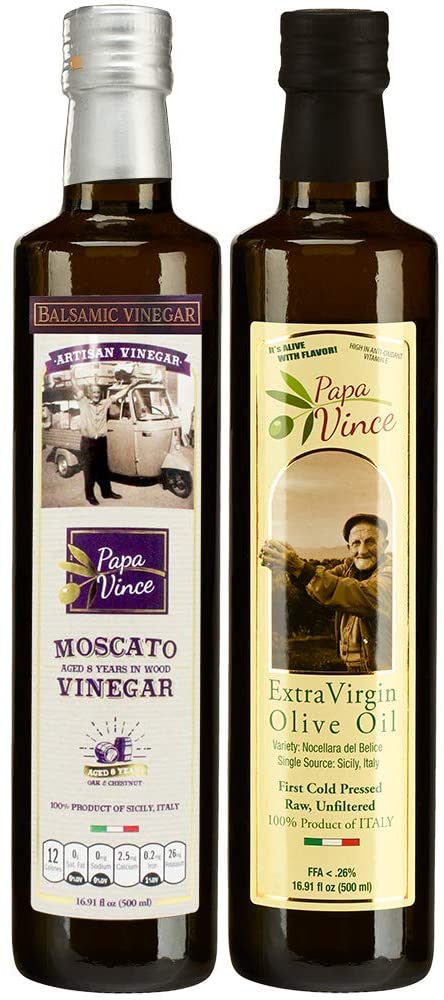 Match Made in Sicily Combo - Extra Virgin Olive Oil  & Moscato Wine Vinegar