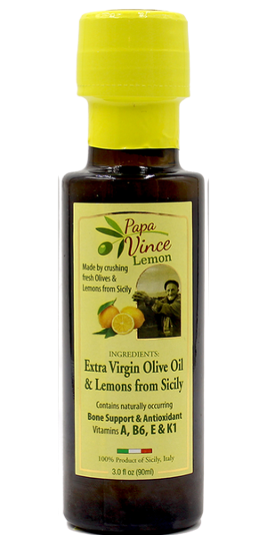 Unrefined Cold-Pressed Extra Virgin Olive Oil & Sicilian Lemon Blend - 90ml