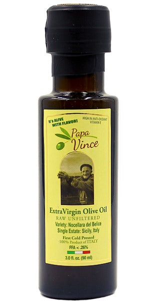 Single-Sourced, Unrefined, Cold-Pressed Extra Virgin Sicilian Olive Oil -90ml